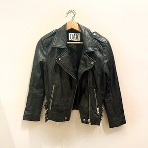 OAK NYC Buttery Soft Black Leather Moto – Premium Designer Biker Jacket